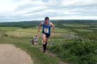 Ian Dixon finishing in the Penshaw Hill Race.